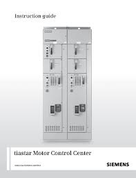 Tiastar Motor Control Center Instruction Manual Manualzz Com