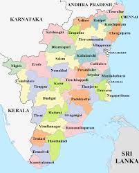 Tourist map of tamil nadu. List Of Districts Of Tamil Nadu Wikipedia