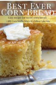 Easy Best Ever Corn Bread Mom S Dinner Recipe Sweet Cornbread Easy Cornbread Recipe Cornbread Recipe Sweet