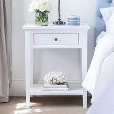 Bedside cabinet white table storage drawer bedroom furniture storage nightstand. White Bedside Table 1 Drawer