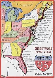 It connects the three major interstate highways to atlanta: I95 East Coast Road Map East Coast Road Trip East Coast Map Road Trip