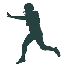 American Football Player Pushing American Football Players Football Silhouette Football Players