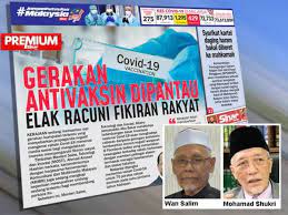 Jumlah keseluruhan pemberian dos pertama dan kedua di negara ini. Jangan Ragui Vaksin