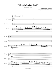 Megalo Strike Back Sheet Music For Trumpet In B Flat Bass Trombone Tenor Mixed Trio Musescore Com