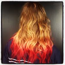 No, the dip dye and ombré hair are not the same thing! Pin By Jessica Frigge On Dye Dip Dye Hair Red Hair Tips Blonde Hair With Red Tips