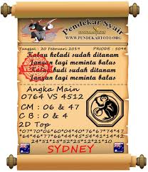 Syair Togel Sydney Hari Ini 20 Februari 2019 11 Februari Februari 2 Januari