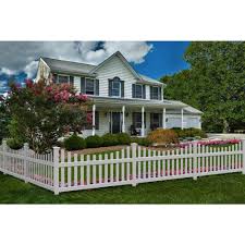 Zippity Outdoor Products 3 5 Ft H X 6 Ft W Permanent All American Vinyl Picket Fence Panel Kit With No Dig Anchor And Cap Zp19041 The Home Depot In 2020 Vinyl Picket