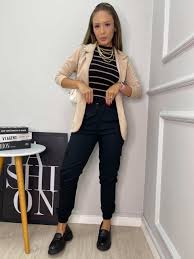 Max blazer ária poliamida manga longa bolsos fakes vincos nude – Lavinny  Store