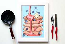 Pancake Tower Pop Art Painting On A4 Paper Unframed Pop Art Painting Pop Art Art Painting