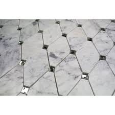 Reflection Diamond Carrara Mirror Marble Glass Tile In 2020 Marble Glass Tile Mosaic Tiles Glass Mosaic Tiles