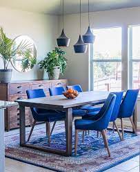 How To Choose Dining Chairs For Your Dining Table Blue Dining Chair Dining Room Blue Dining Room Rug