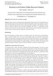Looking for a good debate topic for a discussion or research? Discussion On The Problem Of Water Resources Protection Scientific Net