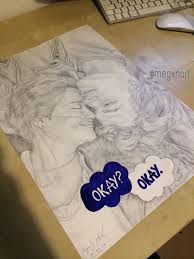My Drawing Of Hazel And Gus From The Fault In Our Stars The Fault In Our Stars Star Images My Drawings