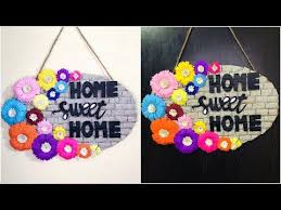 While this is a post about wall decor, we implore you not to forget your ceiling and consider it an additional surface you can decorate. Diy Door Hanger Home Sweet Home Door Hanging Craft Ideas Egg Carton Craft Ideas Youtube In 2021 Egg Carton Crafts Door Decorations Crafts