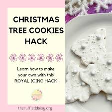 If you're decorating cookies using our royal icing for sugar cookies and have a compromised immune system, we recommend instead using meringue the 1/2 cup of water is only if you are using powdered egg whites. Christmas Tree Cookies With Royal Icing Secret