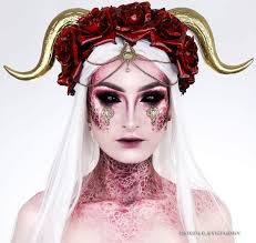 Inner Demon The Bright Side What Do You Think Of This Makeup How Would You Call This One This Is My Sec Halloween Wigs Face Awards Halloween Makeup Scary