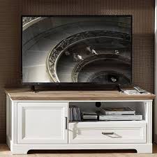 Tv schrank in weiss und eiche. Tv Mobel Set Julich 36 In Pinie Weiss Und Artisan Eiche Nb Mit Wandbo