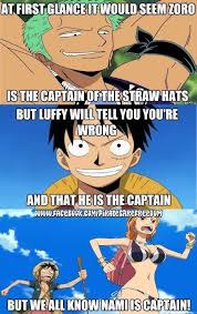 Luffy For The Captain Wooooh Then Nami Is The Vice One Piece Funny One Piece Meme One Piece Anime