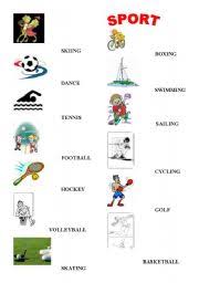 What are names of some popular radio sports programs? Sport Esl Worksheet By Balda