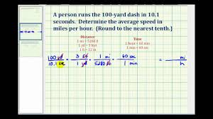 Ex Convert Yards Per Second To Miles Per Hour