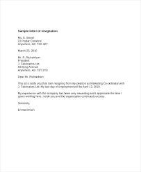 Example Of Resign Letter Letter Of Resignation Examples Example ...