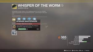 I will be the first to admit that my previous video on the wotw was kinda garbage. Destiny 2 S Whisper Of The Worm Black Spindle Secret Exotic Guide Everything You Need To Know