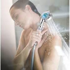 Handle Shower Pẹlu Tobaini iṣẹ ori sihin Gold