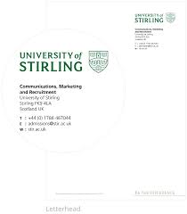 A letter head defines a company's brand image as it represents the company and renders it's first letterhead example with logo creative images. Letterhead Brand Bank University Of Stirling