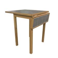Anbercraft DT01 Rectangular Drop Leaf Table with Tile Top - TR Hayes  Furniture Bath