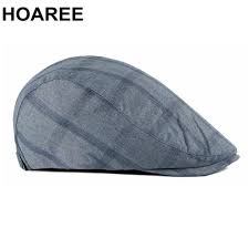 Hoaree Irish Cap Plaids Beret Hat Men British Style Male Jeff Falt Cap Spring Summer Male Ivy Retro Black Navy Hats For Men Men S British Style Black And Navy