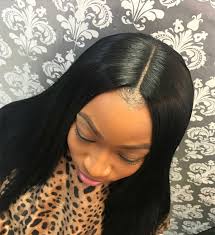 This hairstyle is based on the transformation of your whole top hair into a fringe. Middle Part Sew In With Lace Closure Free Shipping Off71 Id 95