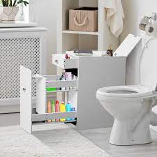Choose from contactless same day delivery, drive up and more. Homcom Bathroom Floor Organizer Free Standing Space Saving Narrow Storage Cabinet Bath Toilet Paper Holder With Drawers White Overstock 28302756