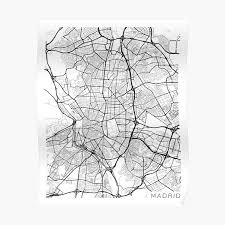 The satellite view will help you to. Madrid City Map Posters Redbubble
