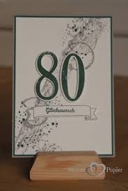Stanzeherzpapier 80er Geburtstag Fur Einen Mann Stampin Up Karten Geburtstag Geburtstagskarte Design Papierherzen