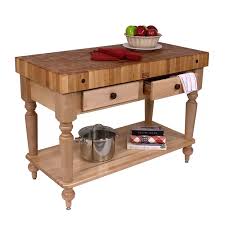 American Heritage Prep Table With Butcher Block Top In 2020 Butcher Block Tables Kitchen Island With Butcher Block Top Butcher Block Island Kitchen