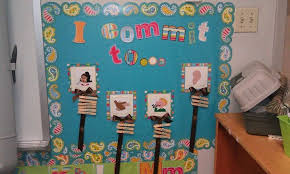 Our Daily Commitment Board Students Choose To Commit To Kind Voices Helping Hands Using The Conscious Discipline Consious Discipline Monster Theme Classroom Bulletin boards by month these boards focus on events specific to each of the 12 months. daily commitment board students choose