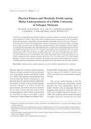 Salary information comes from 98 data points collected directly from employees, users, and past and present job advertisements on. Pdf Physical Fitness And Metabolic Profile Among Malay Undergraduates Of A Public University In Selangor Malaysia