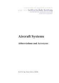 Aircraft Systems Department Fahrzeugtechnik Und