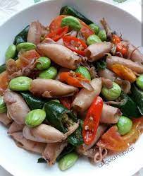 Salted Squid Saute Recipe Seafood Recipes Cooking Recipes Recipes