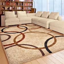 Modern Geometric Shag Area Rug Cream Background With Brown Black Moss Green Beige Olive Green Co Shag Rug Living Room Rugs In Living Room Rugs On Carpet