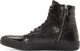 Black And Gold Top Men Diesel Black Gold Black Leather Major Pi Z High Top Sneakers Diesel Black Gold Black Kicks Black Leather