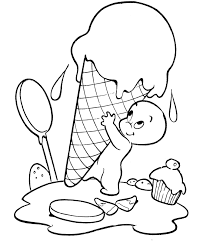 Simple icecream drawing for kids. Free Printable Ice Cream Coloring Pages For Kids
