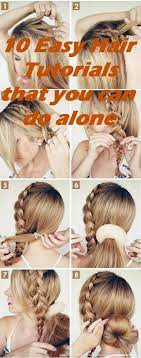 10 Easy Hair Tutorials That You Can Do Alone Ruffledhairfantasticimageseverywhere Penteados Faceis Penteados Cabelo