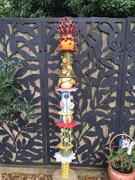 Mexico Totem Pole Ceramic Unique Item Handmade Can Be Totem Pole Garden Art Sculptures Totem
