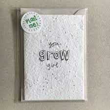 Plantable Seed Card Good Luck Baby Shower You Grow Girl Seed Paper Flower Seed Paper Plantable Paper