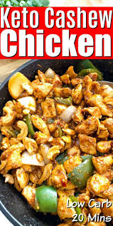 Easy Keto Cashew Chicken Recipe In 2020 Cashew Chicken Recipes Chicken Recipes