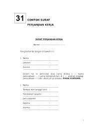 Berikut ini adalah beberapa contoh surat perjanjian kontrak kerja yang bisa langsung anda download dalam format word untuk dijadikan. Doc Contoh Surat Perjanjian Kerja Betho Deus Pangestu Academia Edu