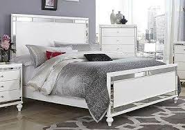 This includes gold mirrored chest of drawers, and other items. Glitzy 4 Pc White Mirrored Queen Bed N S Dresser Mirror Bedroom Furn Thom S Furniture Treasures