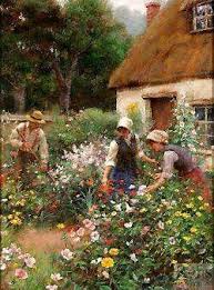 Pin By Truica Gabriela On Pintura Cottage Art Garden Painting Art Painting