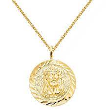 We have the perfect thing to complete your everyday look. 14k Yellow Gold Face Of Jesus Medallion Pendant W Wheat Chain On Sale Overstock 18096207